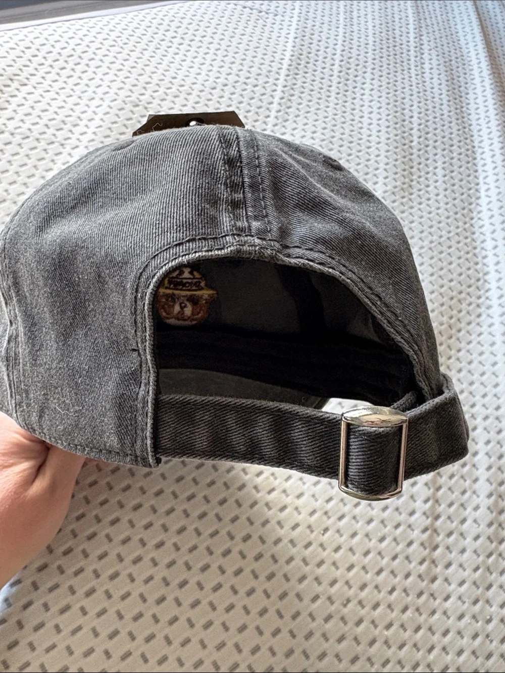 Smokey Bear Embroidered Charcoal Baseball Cap